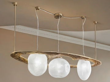 STONE - Suspension lamp in blown glass and metal by Patrizia Volpato - view 2